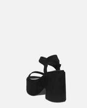 ALBA - tacco platform in camoscio nero