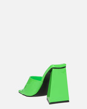 KAMELYA - scarpe con tacco squadrato in glassy verde