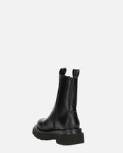 FEBE - chaussures noires avec élastique en simili cuir
