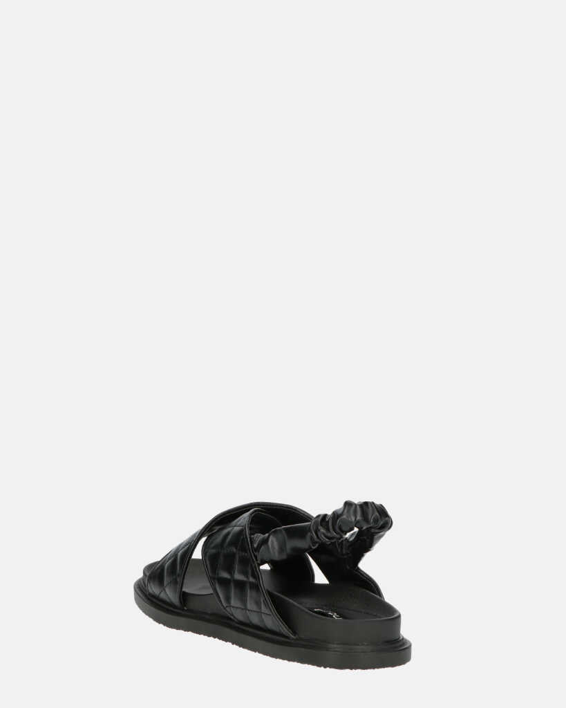 MICH - sandali neri con ecopelle padded