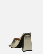 BUKET - sandali con tacco in oro pitonato