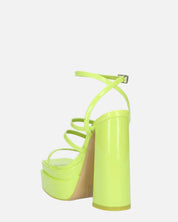 TEXA - sandali con cinturino e tacco alto in verde mela