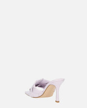 ENRICA - sandale en cuir tressé violet avec talon