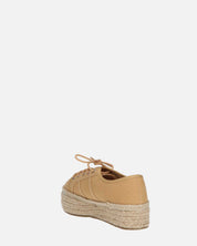 DESTINY - espadrilles à plateforme en dentelle beige