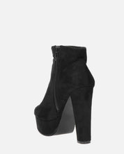 KYRA - stivaletto con tacco in camoscio nero