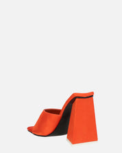 KAMELYA - escarpins talon carré lycra orange
