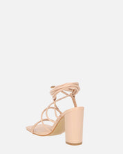 MARISOL - sandali con tacco beige con lacci