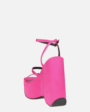 MARIMAR - sandali con zeppa in lycra fucsia
