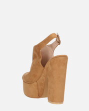 MYRA - sandales à plateforme à talons en beige