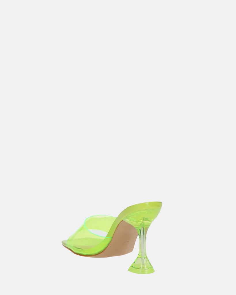 FIAMMA - sandalo con tacco in perspex giallo con suola in PU
