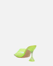 FIAMMA - sandalo con tacco in perspex giallo con suola in PU