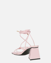 MELISA - sandali con lacci in ecopelle rosa