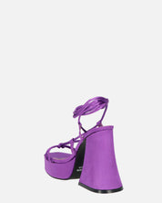 LORINA - sandali con tacco e platform in lycra viola