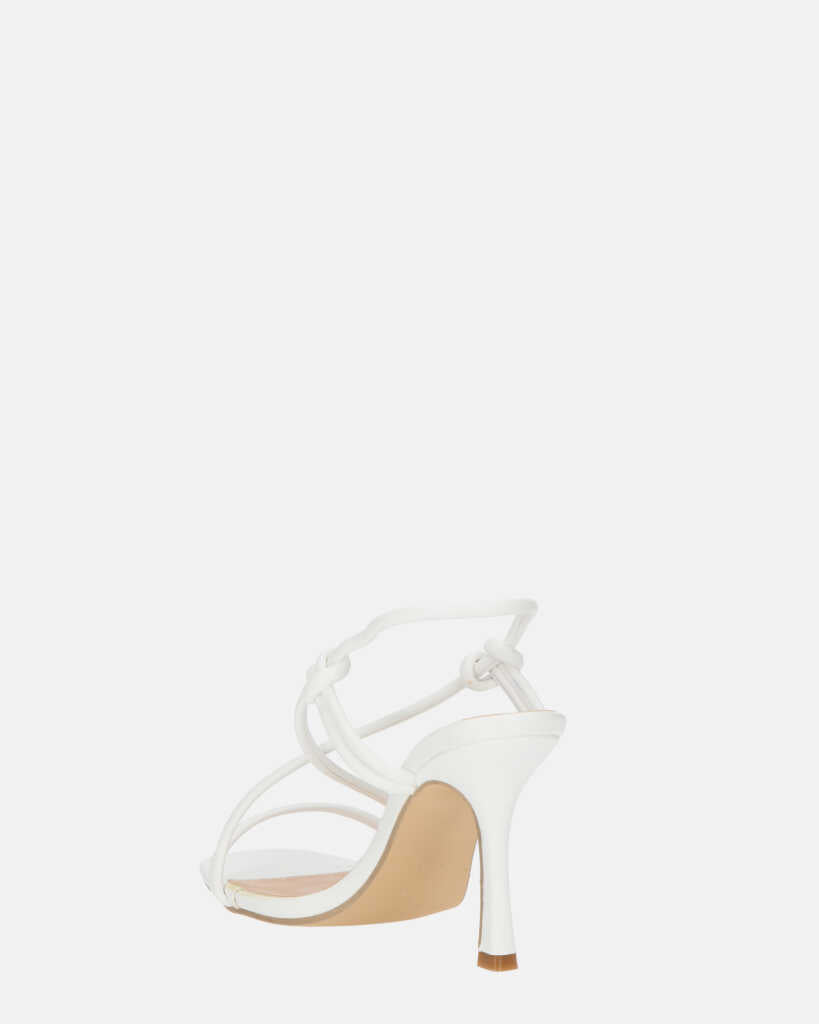 RAFA - sandales à talons en pu blanches