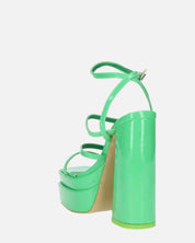 TEXA - sandali con cinturino e tacco alto in verde