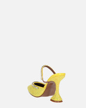 PERAL - scarpa con tacco in glitter giallo con gemme