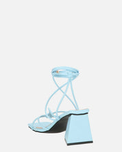 MELISA - sandali con lacci in ecopelle blu
