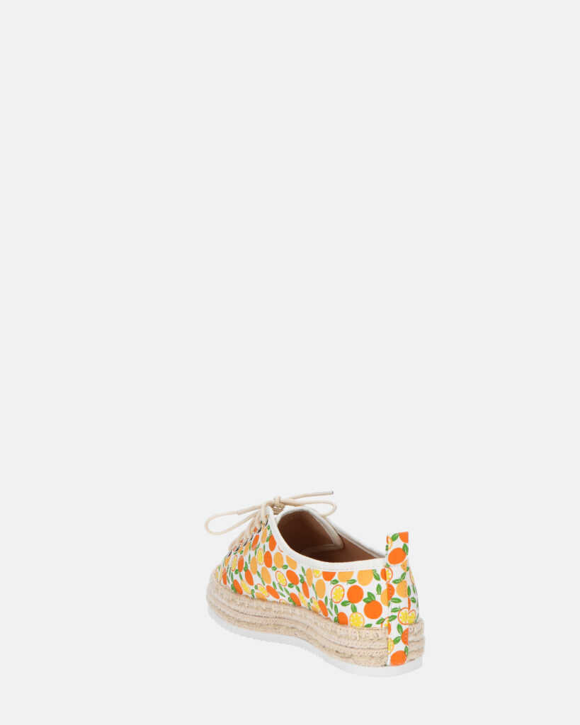 CHALICE - espadrille en imprimé orange