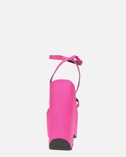 MARIMAR - sandali con zeppa in lycra fucsia