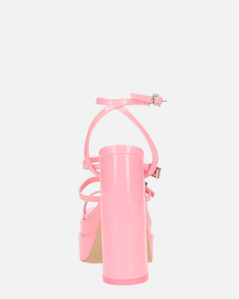 TEXA - sandali con cinturino e tacco alto in rosa
