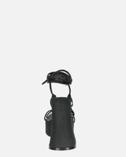 LORINA - sandali con tacco e platform in lycra nero