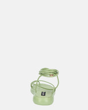 LACEY - sandali infradito bassi verdi con lacci