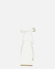 ELEANOR - scarpe bianco chiuse in punta con tacco e cinturino