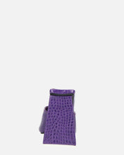 BUKET - sandali con tacco viola coccodrillo
