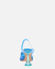 CONSUELO - tacchi in perspex blu con decorazioni in punta
