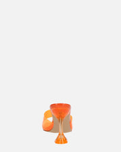FIAMMA - sandalo con tacco in perspex arancio con suola in PU