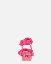 UNIQUE - sandali bassi fucsia con lacci