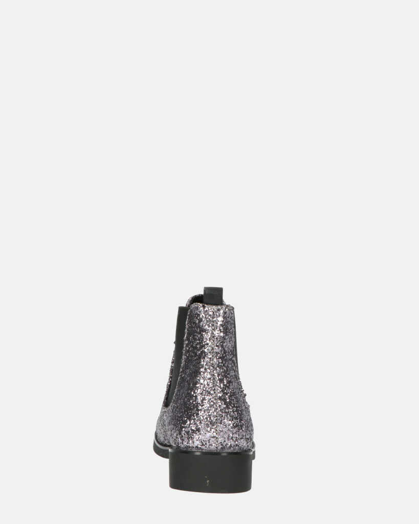SOPHIE - stivaletto stile chelsea in glitter grigio