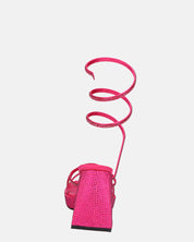 AZUKA - sandales fuchsia à talon et spirale