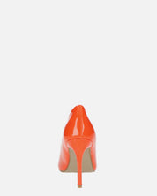 PORSHA - decolette in glassy arancione con tacco a spillo