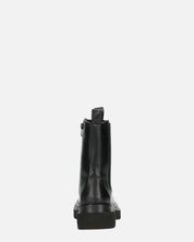 FEBE - chaussures noires avec élastique en simili cuir