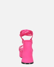 LORINA - sandali con tacco e platform in lycra rosa