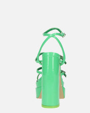 TEXA - sandali con cinturino e tacco alto in verde
