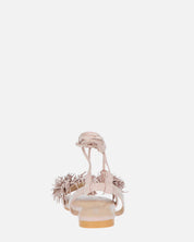 VALERY - sandali in camoscio beige con lacci