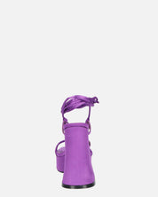 LORINA - sandali con tacco e platform in lycra viola