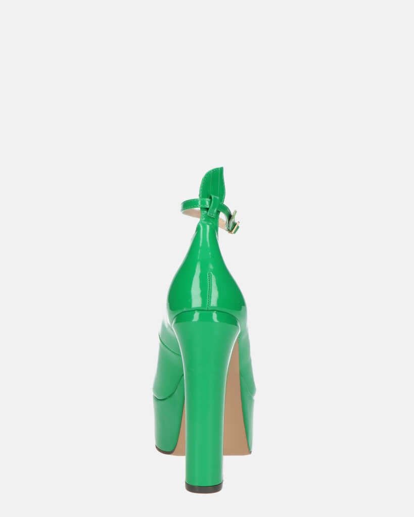 SOLEIL - chaussures à talons en vert glassy