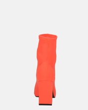 MARGOT - stivaletti in lycra arancione con tacco