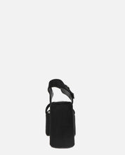 ALBA - tacco platform in camoscio nero