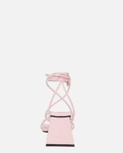 MELISA - sandali con lacci in ecopelle rosa