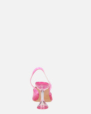 CONSUELO - tacchi in perspex fucsia con decorazioni in punta