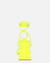 LUCE - sandali con tacco e lacci gialli