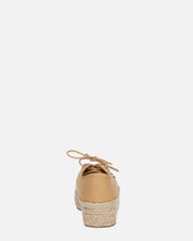 DESTINY - espadrilles à plateforme en dentelle beige