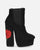 ELIZA - stivaletto con tacco in camoscio nero con rose ricamate